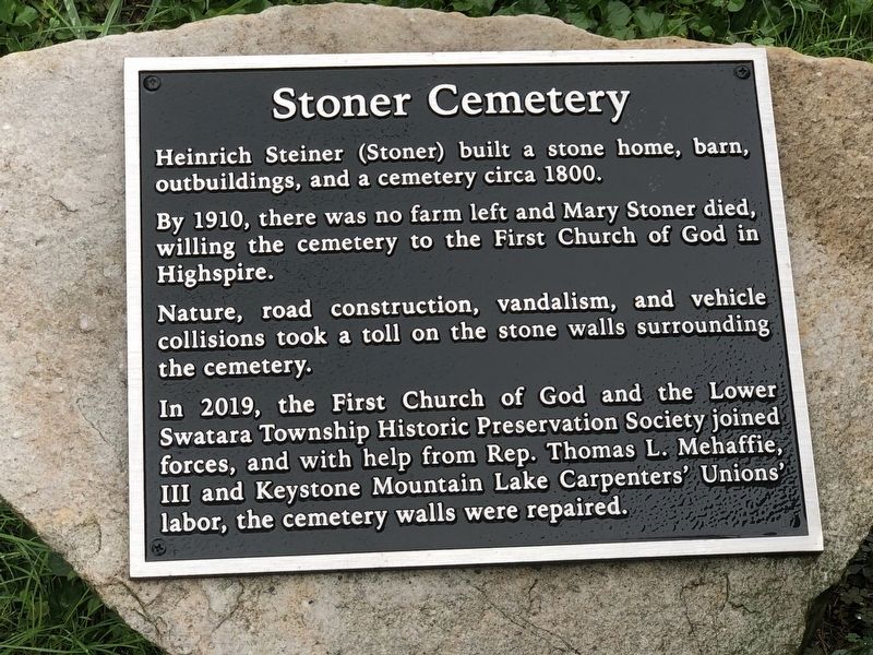 Stoner Cemetery Marker image. Click for full size.