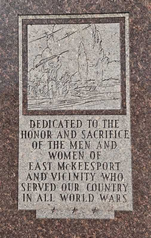 East McKeesport VFW Veterans Memorial. Click for full size. East McKeesport VFW Veterans Memorial image. Click for full size.