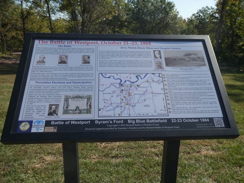 The Battle of Westport Marker. Click for full size. The Battle of Westport Marker image. Click for full size.