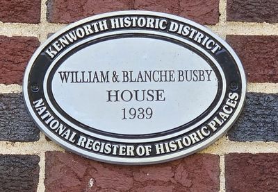 William & Blanche Busby House Marker. Click for full size. William & Blanche Busby House Marker image. Click for full size.