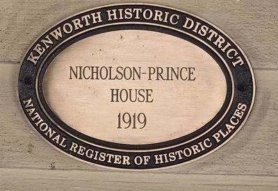 Nicholson-Prince House Marker. Click for full size. Nicholson-Prince House Marker image. Click for full size.