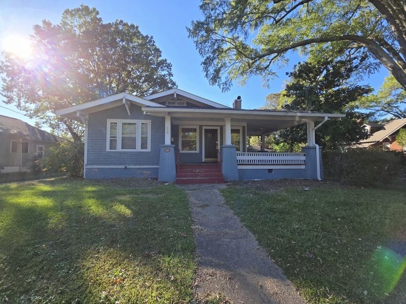 Full view of Reveley-Anderson House. Marker is on the post to the left of the steps image. Click for full size.