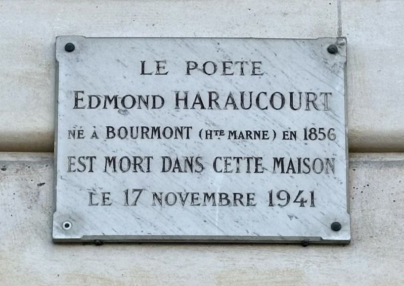 Edmond Haraucourt Marker. Click for full size. Edmond Haraucourt Marker image. Click for full size.