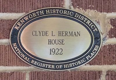 Clyde L. Herman House Marker. Click for full size. Clyde L. Herman House Marker image. Click for full size.
