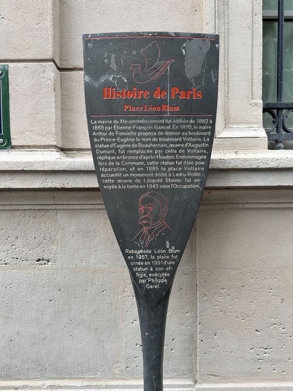 Place L�on Blum Marker image. Click for full size.