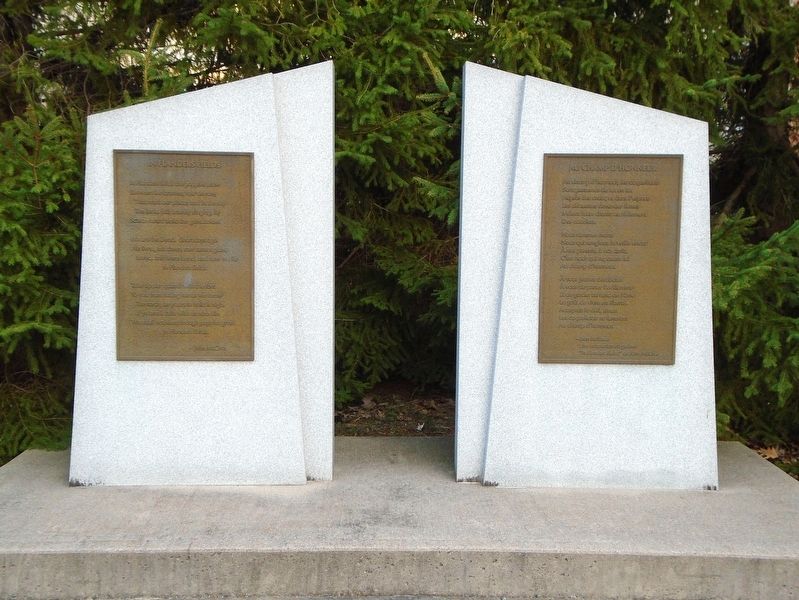 War Memorial "In Flanders Fields"/Au champ d’honneur. Click for full size. War Memorial "In Flanders Fields"/Au champ d’honneur image. Click for full size.