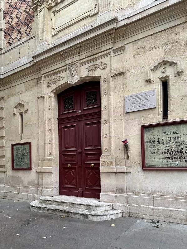 Jews of the 12th Arrondissement rounded up Memorial - wide view. Click for full size. Jews of the 12th Arrondissement rounded up Memorial - wide view image. Click for full size.