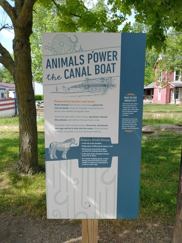 Animals Power the Canal Boat Marker. Click for full size. Animals Power the Canal Boat Marker image. Click for full size.
