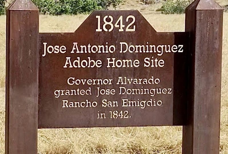 Jose Dominguez Adobe Site Marker image. Click for full size.