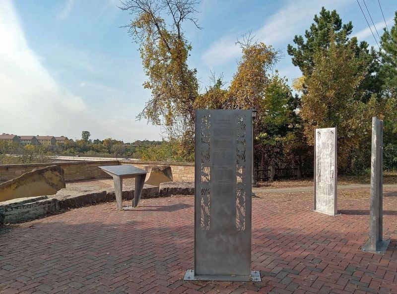 Two Rivers Overlook Marker (left, background) at the Two Rivers Overlook. Click for full size. Two Rivers Overlook Marker (left, background) at the Two Rivers Overlook image. Click for full size.