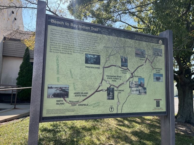 Beach to Bay Indian Trail Marker. Click for full size. Beach to Bay Indian Trail Marker image. Click for full size.