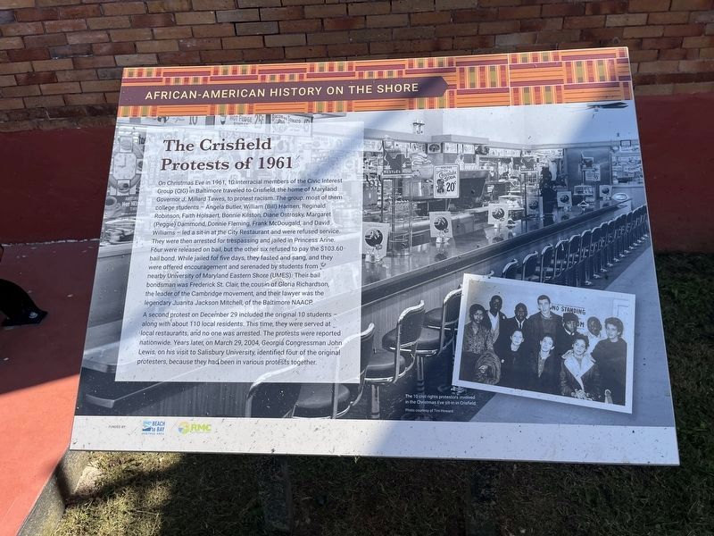 The Crisfield Protests of 1961 Marker image. Click for full size.
