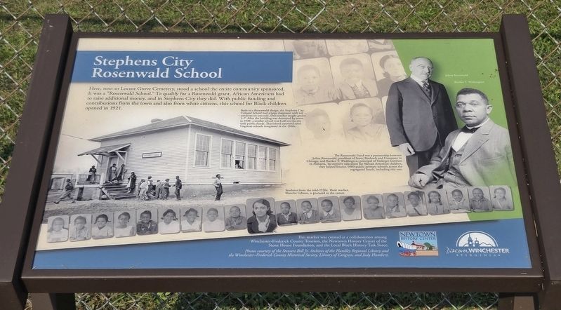 Stephens City Rosenwald School Marker image. Click for full size.