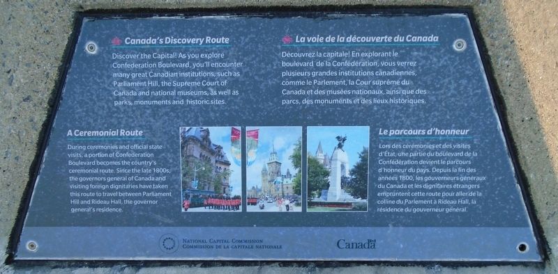 Canada's Discovery Route/La voie de la découverte du Canada Marker. Click for full size. Canada's Discovery Route/La voie de la découverte du Canada Marker image. Click for full size.