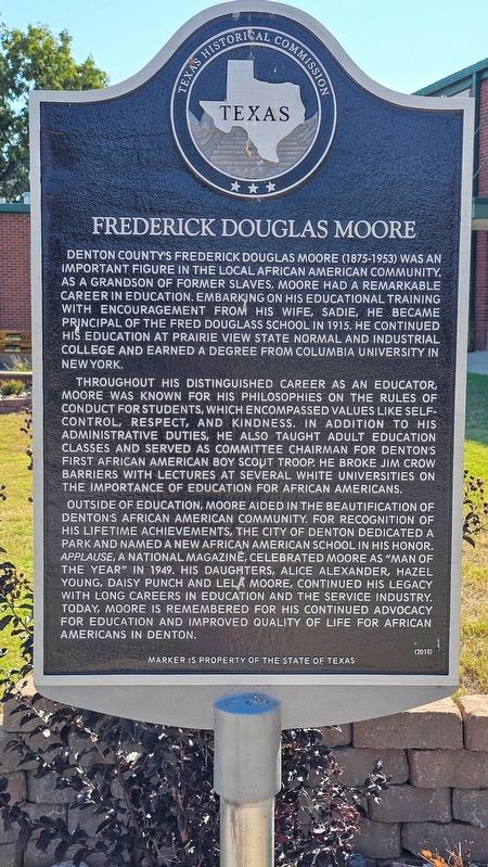 Frederick Douglas Moore Marker. Click for full size. Frederick Douglas Moore Marker image. Click for full size.