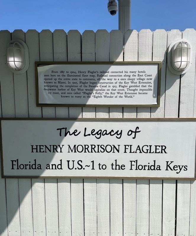 The Legacy of Henry Morrison Flagler Marker. Click for full size. The Legacy of Henry Morrison Flagler Marker image. Click for full size.