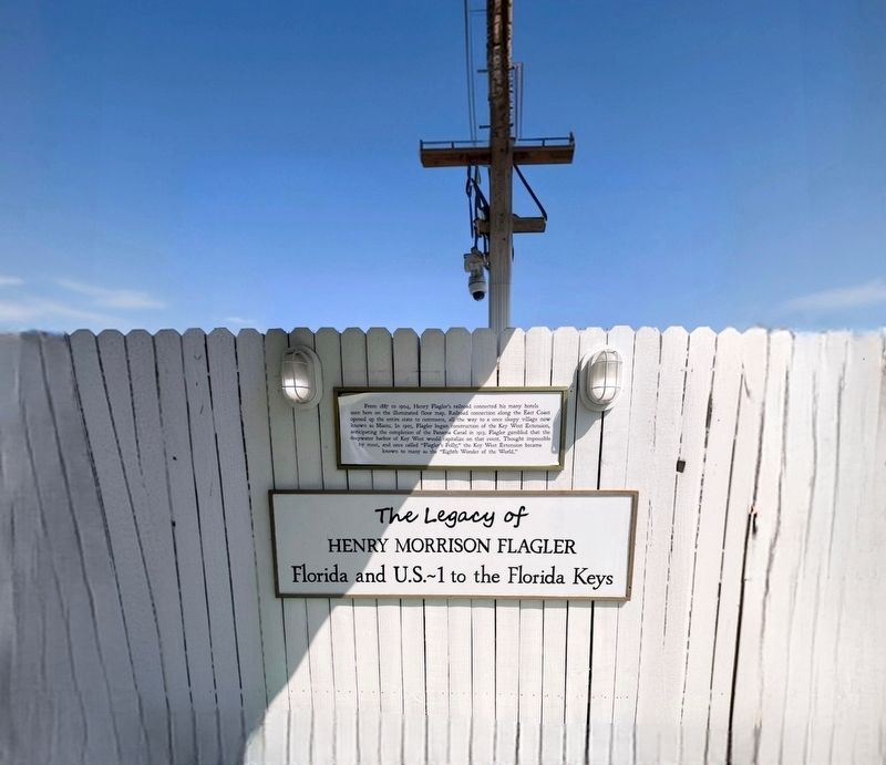 The Legacy of Henry Morrison Flagler Marker. Click for full size. The Legacy of Henry Morrison Flagler Marker image. Click for full size.