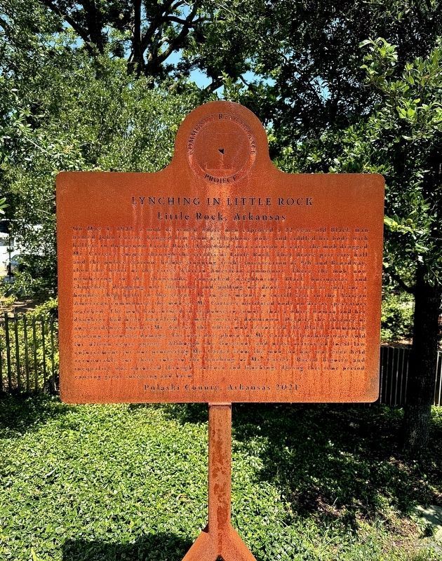 Lynching in Little Rock Replica. Click for full size. Lynching in Little Rock Replica image. Click for full size.