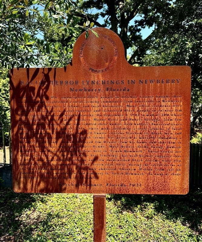 Racial Terror Lynchings in Newberry Marker image. Click for full size.