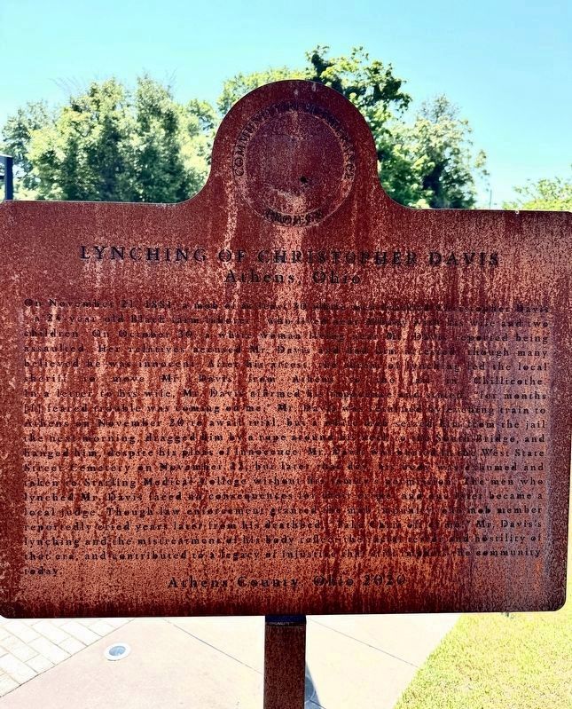 Lynching of Christopher Davis Marker image. Click for full size.