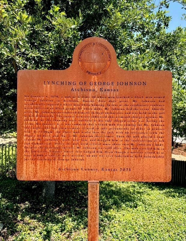 Lynching of George Johnson Replica image. Click for full size.