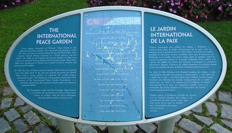 The International Peace Garden/Le Jardin International de la Paix Marker. Click for full size. The International Peace Garden/Le Jardin International de la Paix Marker image. Click for full size.