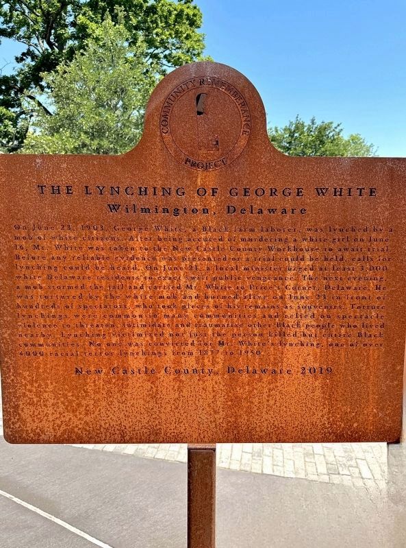 The Lynching of George White Marker. Click for full size. The Lynching of George White Marker image. Click for full size.