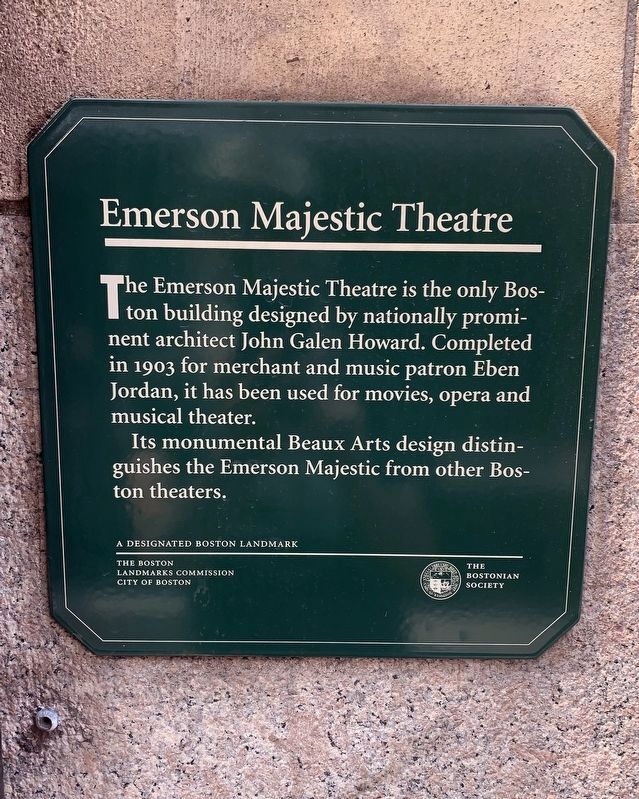 Emerson Majestic Theatre Marker. Click for full size. Emerson Majestic Theatre Marker image. Click for full size.