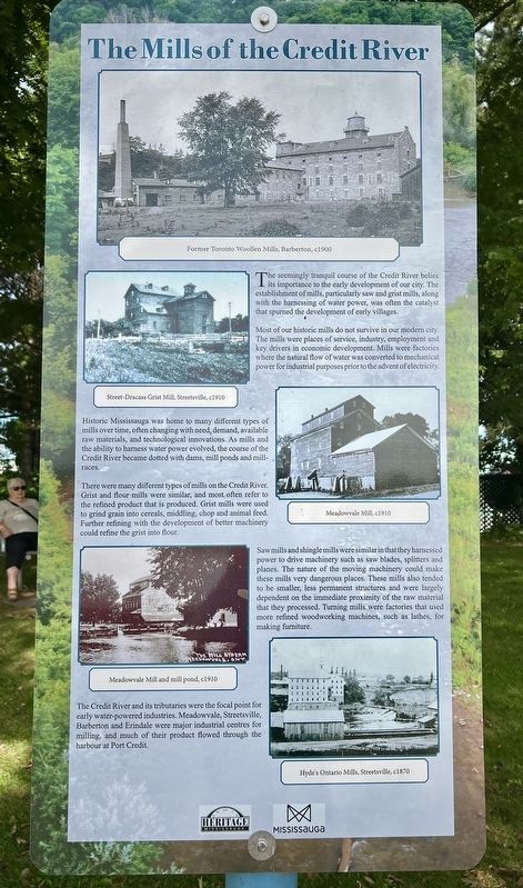The Mills of the Credit River Marker image. Click for full size.