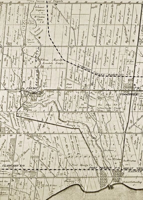 The Credit River in Toronto Township, 1870s. image. Click for full size.