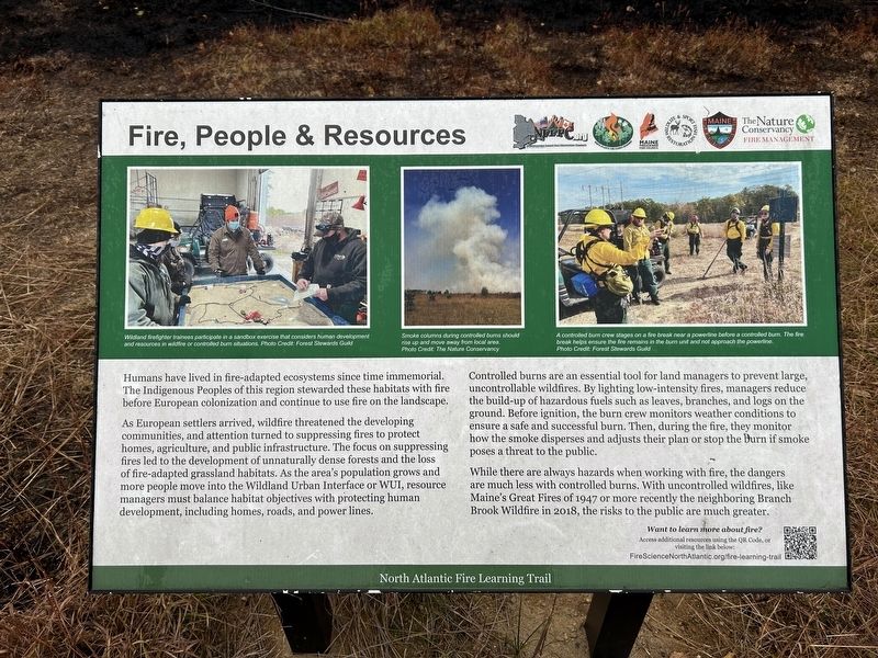 Fire, People & Resources Marker. Click for full size. Fire, People & Resources Marker image. Click for full size.