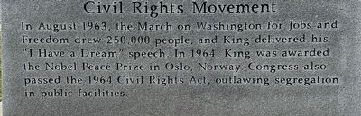 Civil Rights Movement Marker (Panel 4) image. Click for full size.