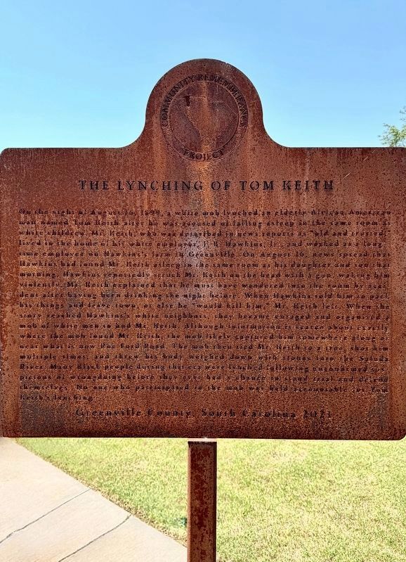 The Lynching of Tom Keith Marker image. Click for full size.