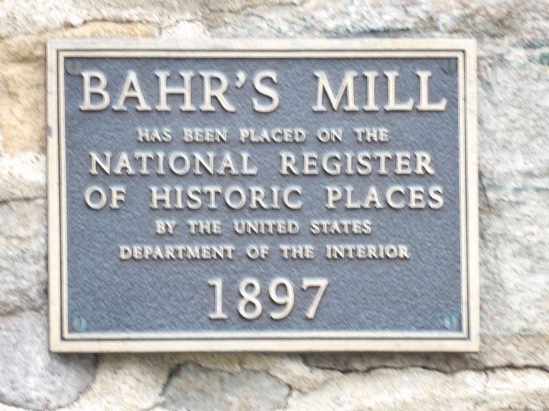 Bahr's Mill Marker image. Click for full size.