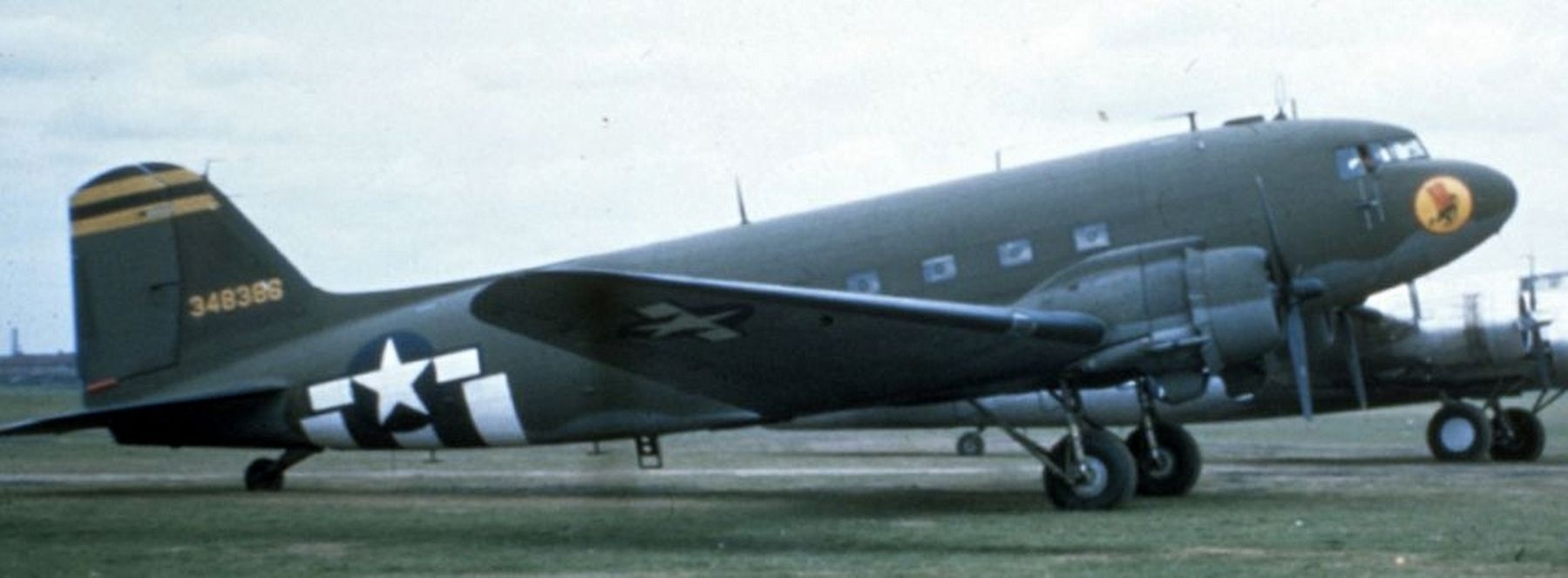 A C-47 Skytrain (serial number 43-8386) of the 27th Transport Group. Click for full size. A C-47 Skytrain (serial number 43-8386) of the 27th Transport Group image. Click for full size.