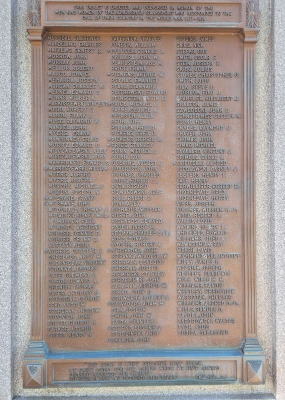 Glassport World War Honor Roll Marker. Click for full size. Glassport World War Honor Roll Marker image. Click for full size.