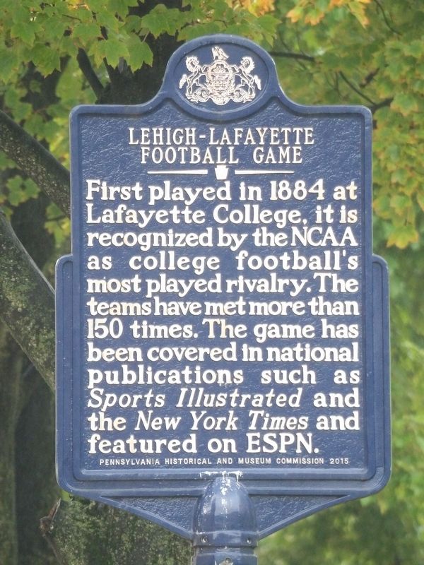 Lehigh-Lafayette Football Game Marker image. Click for full size.