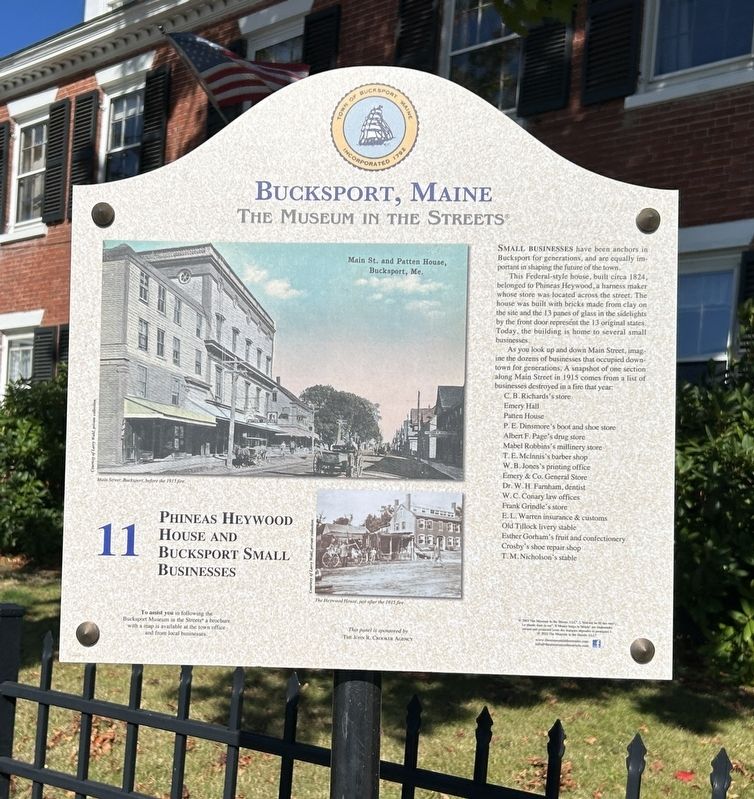 Phineas Haywood House and Bucksport Small Businesses Marker image. Click for full size.