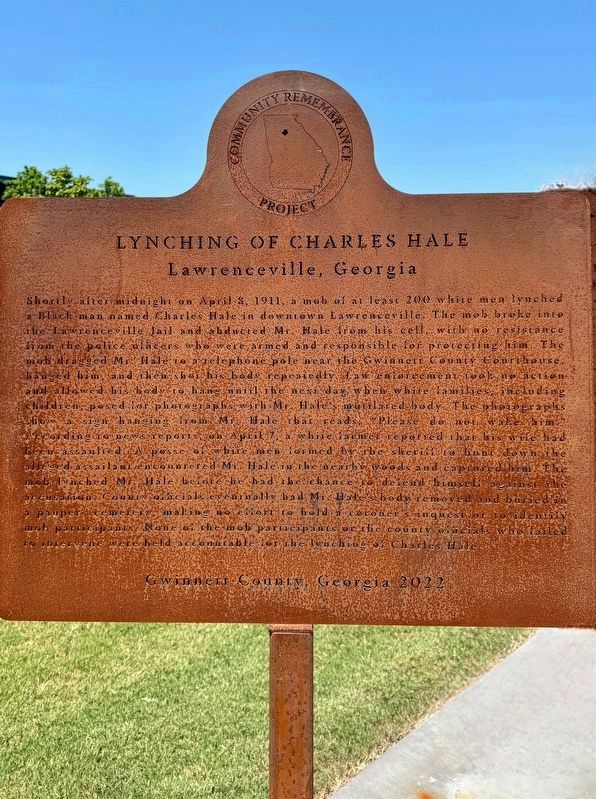 Lynching of Charles Hale Marker image. Click for full size.