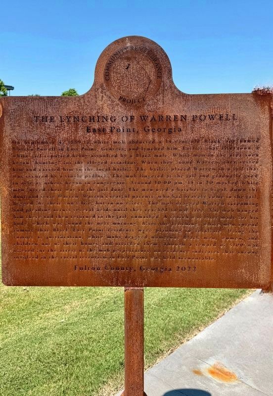 The Lynching of Warren Powell Marker image. Click for full size.