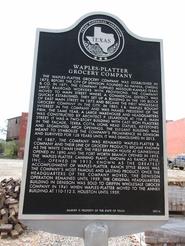 Waples-Platter Grocery Company Marker image. Click for full size.