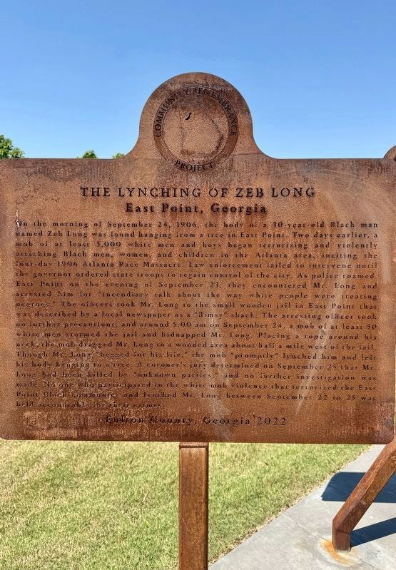The Lynching of Zeb Long Marker image. Click for full size.
