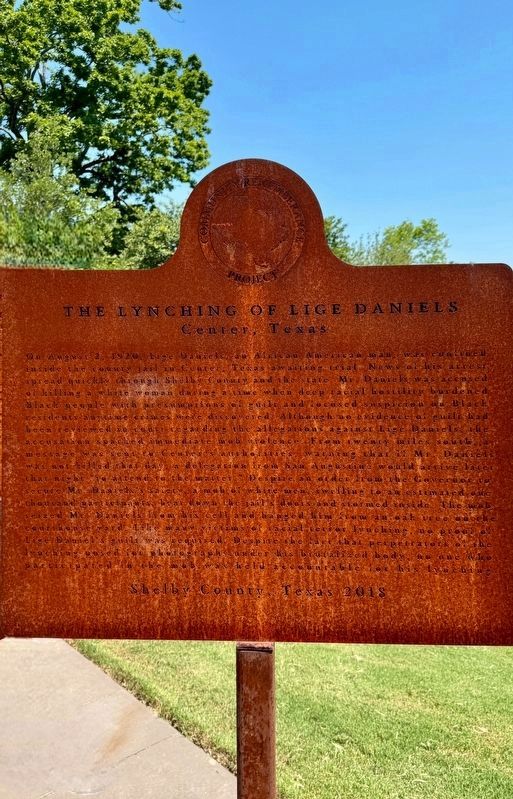 The Lynching of Lige Daniels Marker image. Click for full size.