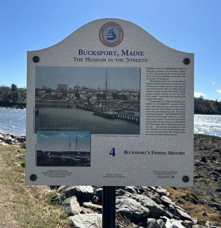 Bucksport’s Fishing History Marker. Click for full size. Bucksport’s Fishing History Marker image. Click for full size.