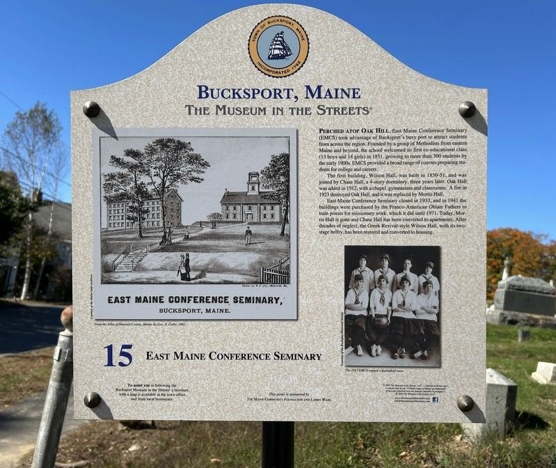 East Maine Conference Seminary Marker image. Click for full size.