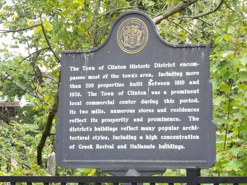 Town of Clinton Historic District Marker. Click for full size. Town of Clinton Historic District Marker image. Click for full size.
