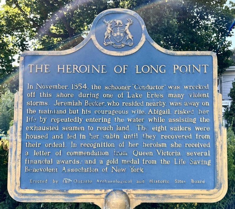The Heroine of Long Point Marker. Click for full size. The Heroine of Long Point Marker image. Click for full size.