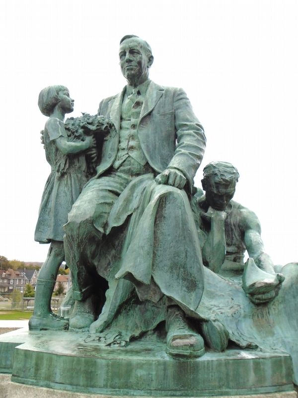 George F Johnson Monument Sculpture. Click for full size. George F Johnson Monument Sculpture image. Click for full size.