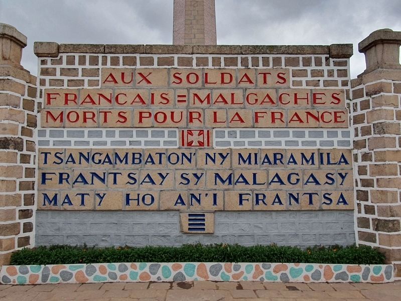 Malagasy Soldiers Memorial. Click for full size. Malagasy Soldiers Memorial image. Click for full size.