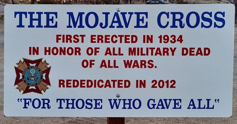 The Mojave Cross Marker image. Click for full size.